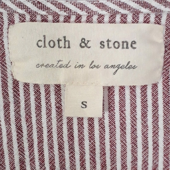 Anthropologie Cloth & Stone | Linen Front Tie Top - Picture 12 of 14